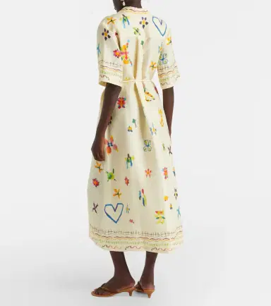 ALÉMAIS Alémais Sidi floral linen-blend shirt dress | Thumbnail 3 ALÉMAIS Alémais Sidi floral linen-blend shirt dress | Thumbnail 3