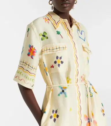 ALÉMAIS Alémais Sidi floral linen-blend shirt dress | Thumbnail 4 ALÉMAIS Alémais Sidi floral linen-blend shirt dress | Thumbnail 4
