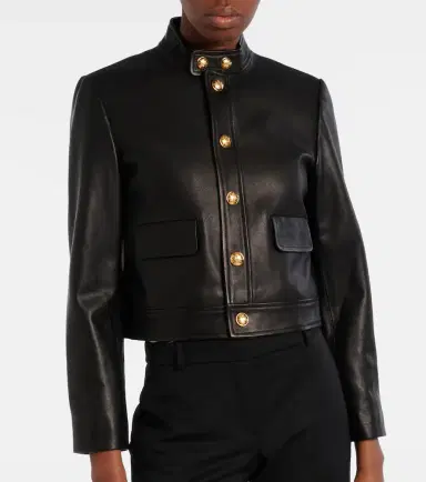 Nili Lotan Hadley cropped leather jacket | Thumbnail 3 Nili Lotan Hadley cropped leather jacket | Thumbnail 3
