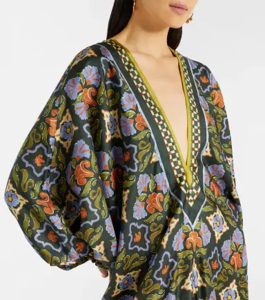 Alemais Alémais Cece floral silk kaftan | Thumbnail 3 Alemais Alémais Cece floral silk kaftan | Thumbnail 3