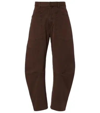 Nili Lotan Shon cotton twill barrel-leg pants | Thumbnail 1 Nili Lotan Shon cotton twill barrel-leg pants | Thumbnail 1
