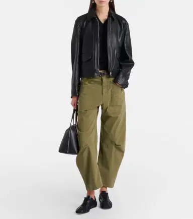 Nili Lotan Shon cotton twill barrel-leg pants | Thumbnail 4 Nili Lotan Shon cotton twill barrel-leg pants | Thumbnail 4