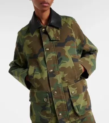 Nili Lotan Andrew camouflage leather-trimmed cotton jacket | Thumbnail 3 Nili Lotan Andrew camouflage leather-trimmed cotton jacket | Thumbnail 3
