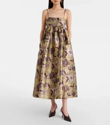 ALÉMAIS Alémais Citron floral midi dress | Thumbnail 3 ALÉMAIS Alémais Citron floral midi dress | Thumbnail 3