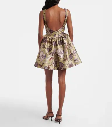 ALÉMAIS Alémais Citron Flounce floral minidress | Thumbnail 3 ALÉMAIS Alémais Citron Flounce floral minidress | Thumbnail 3