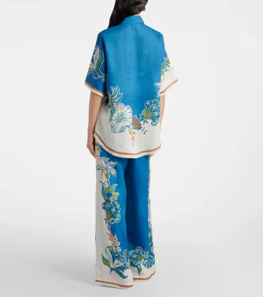ALÉMAIS Alémais Luda floral linen palazzo pants | Thumbnail 2 ALÉMAIS Alémais Luda floral linen palazzo pants | Thumbnail 2