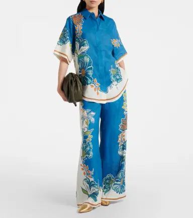 ALÉMAIS Alémais Luda floral linen palazzo pants | Thumbnail 6 ALÉMAIS Alémais Luda floral linen palazzo pants | Thumbnail 6