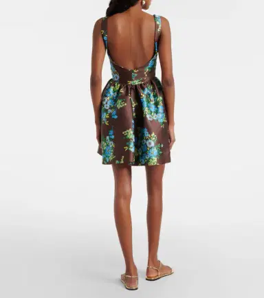 ALÉMAIS Alémais Floral peplum satin minidress | Thumbnail 6 ALÉMAIS Alémais Floral peplum satin minidress | Thumbnail 6