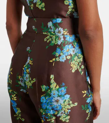 ALÉMAIS Alémais Floral cropped satin flared pants | Thumbnail 5 ALÉMAIS Alémais Floral cropped satin flared pants | Thumbnail 5