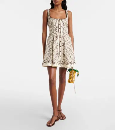 ALÉMAIS Alémais Printed linen and cotton minidress | Thumbnail 3 ALÉMAIS Alémais Printed linen and cotton minidress | Thumbnail 3