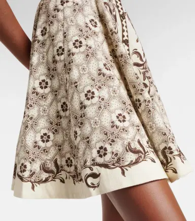 ALÉMAIS Alémais Printed linen and cotton minidress | Thumbnail 4 ALÉMAIS Alémais Printed linen and cotton minidress | Thumbnail 4