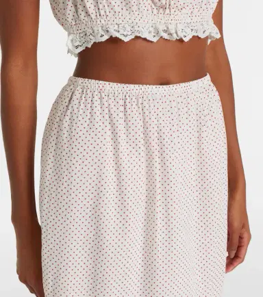 Posse Marlowe lace-trimmed polka-dot cotton miniskirt | Thumbnail 4 Posse Marlowe lace-trimmed polka-dot cotton miniskirt | Thumbnail 4