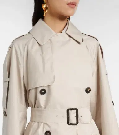 Max Mara The Cube Delfino twill trench coat | Thumbnail 4 Max Mara The Cube Delfino twill trench coat | Thumbnail 4