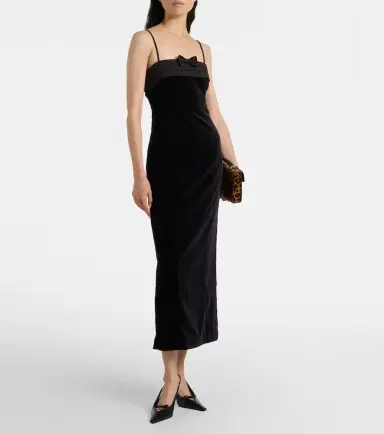 Posse Quincy cotton velvet cocktail dress | Thumbnail 2 Posse Quincy cotton velvet cocktail dress | Thumbnail 2
