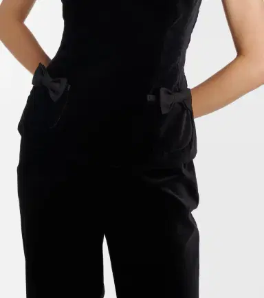 Posse Quincy bow-detail cotton velvet top | Thumbnail 3 Posse Quincy bow-detail cotton velvet top | Thumbnail 3