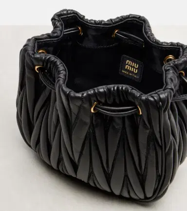 Miu Miu Matelassé leather bucket bag | Thumbnail 4 Miu Miu Matelassé leather bucket bag | Thumbnail 4