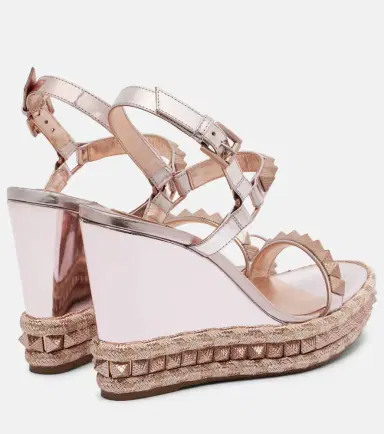 Christian Louboutin Pyra Clou 100 leather espadrille wedges | Thumbnail 4 Christian Louboutin Pyra Clou 100 leather espadrille wedges | Thumbnail 4