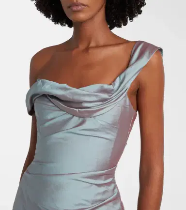 Marmar Halim Asymmetric ruched gown | Thumbnail 2 Marmar Halim Asymmetric ruched gown | Thumbnail 2
