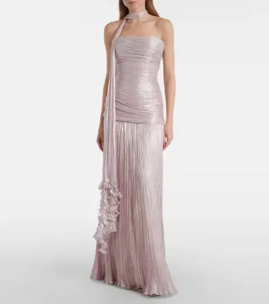 Marmar Halim Dayana ruched scarf-detail gown | Thumbnail 3 Marmar Halim Dayana ruched scarf-detail gown | Thumbnail 3