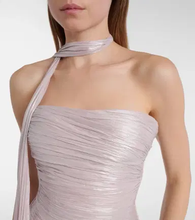Marmar Halim Dayana ruched scarf-detail gown | Thumbnail 5 Marmar Halim Dayana ruched scarf-detail gown | Thumbnail 5