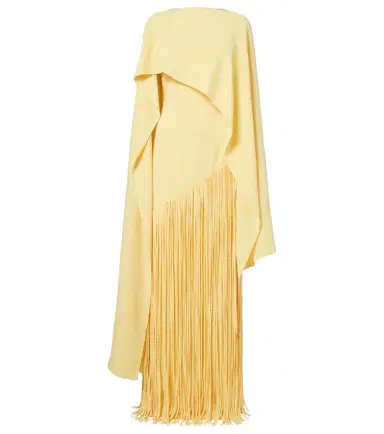 Marmar Halim Giselle fringed caped crêpe gown | Thumbnail 1 Marmar Halim Giselle fringed caped crêpe gown | Thumbnail 1