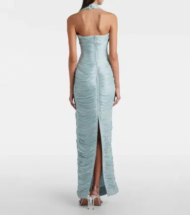Marmar Halim Pleated crêpe corset gown | Thumbnail 4 Marmar Halim Pleated crêpe corset gown | Thumbnail 4