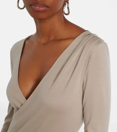 Max Mara Adagio virgin wool wrap top | Thumbnail 2 Max Mara Adagio virgin wool wrap top | Thumbnail 2