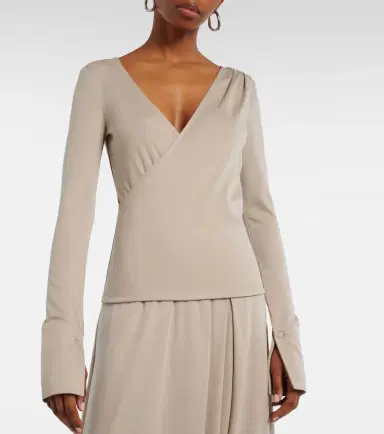 Max Mara Adagio virgin wool wrap top | Thumbnail 5 Max Mara Adagio virgin wool wrap top | Thumbnail 5