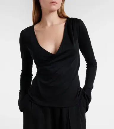 Max Mara Adagio virgin wool wrap top | Thumbnail 2 Max Mara Adagio virgin wool wrap top | Thumbnail 2