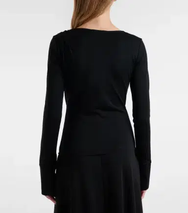 Max Mara Adagio virgin wool wrap top | Thumbnail 3 Max Mara Adagio virgin wool wrap top | Thumbnail 3