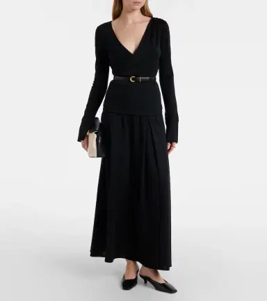 Max Mara Adagio virgin wool wrap top | Thumbnail 5 Max Mara Adagio virgin wool wrap top | Thumbnail 5