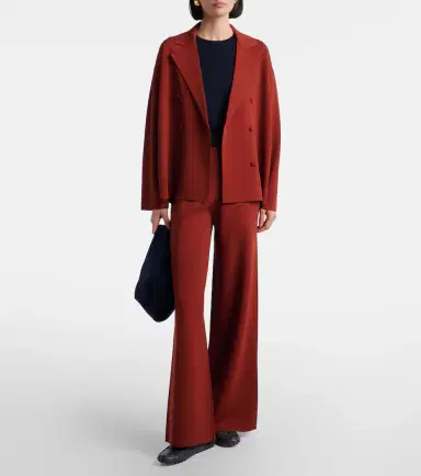 Max Mara Calte double-breasted crêpe blazer | Thumbnail 4 Max Mara Calte double-breasted crêpe blazer | Thumbnail 4