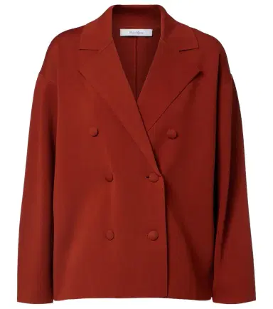 Max Mara Calte double-breasted crêpe blazer | Thumbnail 1 Max Mara Calte double-breasted crêpe blazer | Thumbnail 1