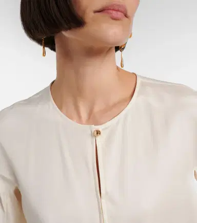 Max Mara Mitico silk-blend cady top | Thumbnail 3 Max Mara Mitico silk-blend cady top | Thumbnail 3
