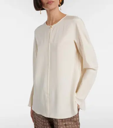 Max Mara Mitico silk-blend cady top | Thumbnail 4 Max Mara Mitico silk-blend cady top | Thumbnail 4