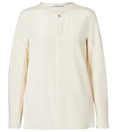Max Mara Mitico silk-blend cady top | Thumbnail 1 Max Mara Mitico silk-blend cady top | Thumbnail 1