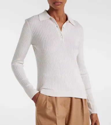 Max Mara Gitano cashmere and silk polo sweater | Thumbnail 2 Max Mara Gitano cashmere and silk polo sweater | Thumbnail 2