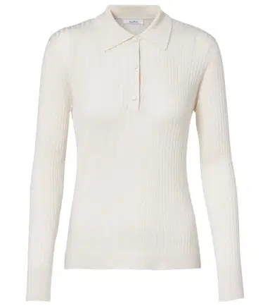 Max Mara Gitano cashmere and silk polo sweater | Thumbnail 1 Max Mara Gitano cashmere and silk polo sweater | Thumbnail 1