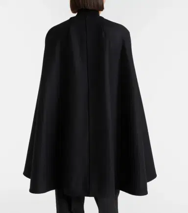 Nili Lotan Arianna leather-trimmed wool-blend cape | Thumbnail 3 Nili Lotan Arianna leather-trimmed wool-blend cape | Thumbnail 3