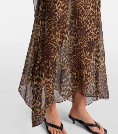 Nili Lotan Erica leopard-print semi-sheer silk kaftan | Thumbnail 2 Nili Lotan Erica leopard-print semi-sheer silk kaftan | Thumbnail 2