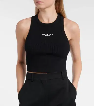 Givenchy Logo cropped cotton jersey tank top | Thumbnail 5 Givenchy Logo cropped cotton jersey tank top | Thumbnail 5