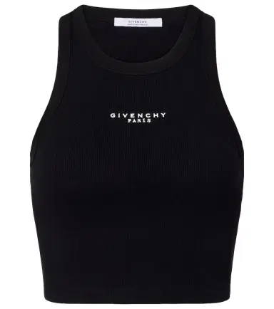 Givenchy Logo cropped cotton jersey tank top | Thumbnail 1 Givenchy Logo cropped cotton jersey tank top | Thumbnail 1