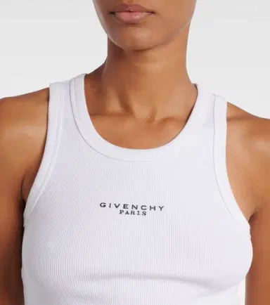 Givenchy Logo ribbed-knit cotton jersey tank top | Thumbnail 2 Givenchy Logo ribbed-knit cotton jersey tank top | Thumbnail 2