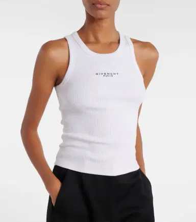 Givenchy Logo ribbed-knit cotton jersey tank top | Thumbnail 4 Givenchy Logo ribbed-knit cotton jersey tank top | Thumbnail 4