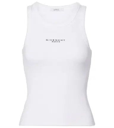 Givenchy Logo ribbed-knit cotton jersey tank top | Thumbnail 1 Givenchy Logo ribbed-knit cotton jersey tank top | Thumbnail 1