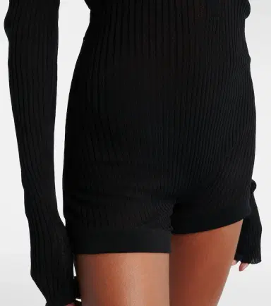 Mugler Ribbed-knit cotton romper | Thumbnail 2 Mugler Ribbed-knit cotton romper | Thumbnail 2