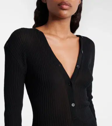 Mugler Ribbed-knit cotton romper | Thumbnail 4 Mugler Ribbed-knit cotton romper | Thumbnail 4