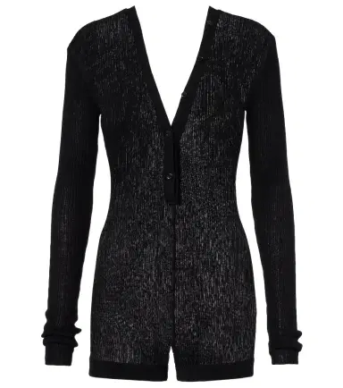 Mugler Ribbed-knit cotton romper | Thumbnail 1 Mugler Ribbed-knit cotton romper | Thumbnail 1