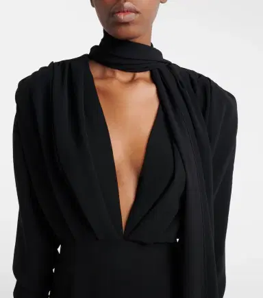 Mugler Crêpe midi dress | Thumbnail 3 Mugler Crêpe midi dress | Thumbnail 3