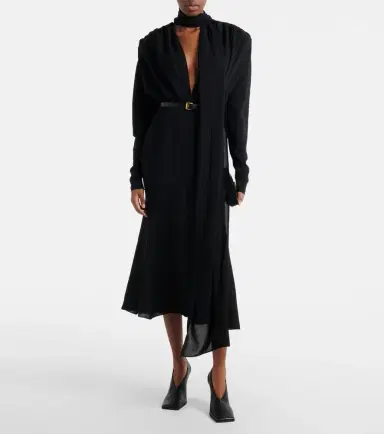 Mugler Crêpe midi dress | Thumbnail 5 Mugler Crêpe midi dress | Thumbnail 5